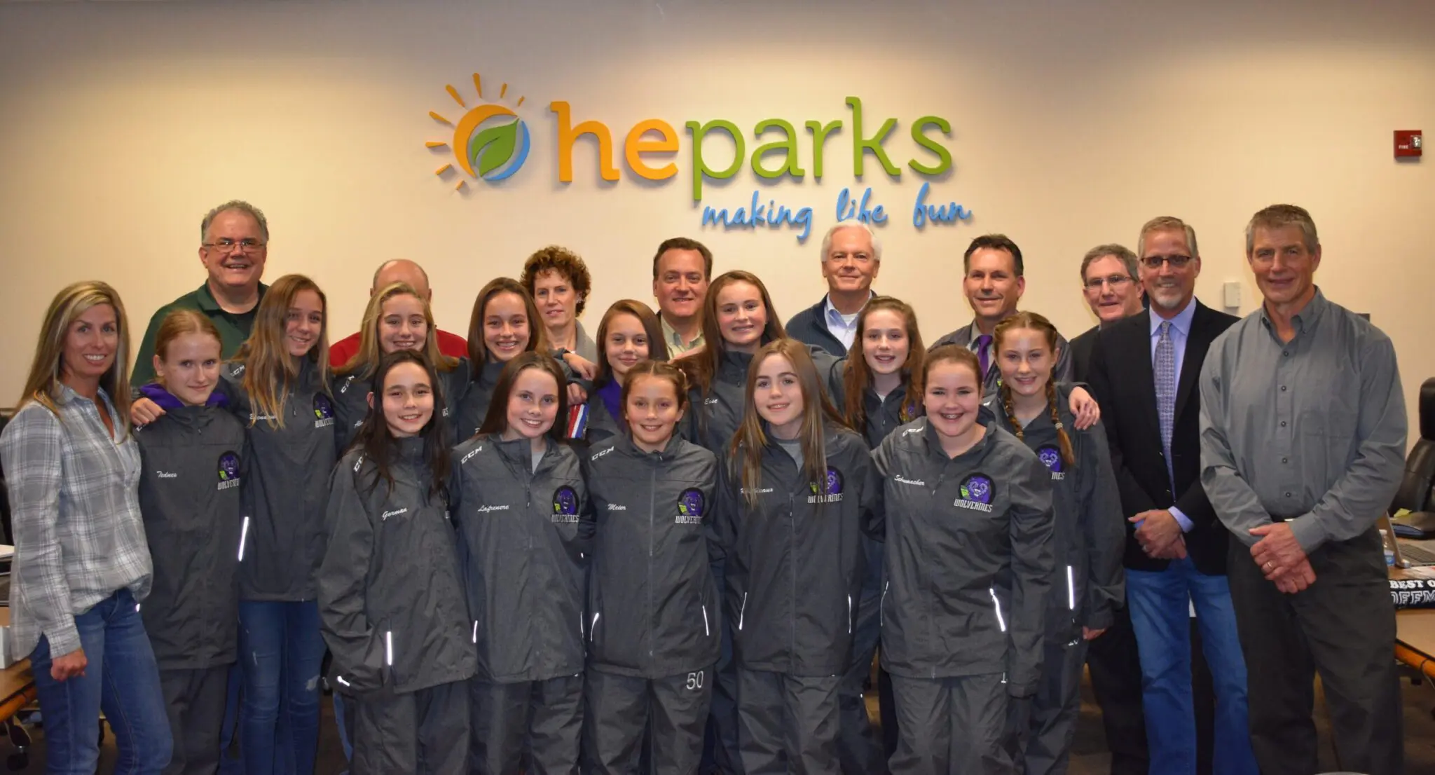 a group of people posing for a photo