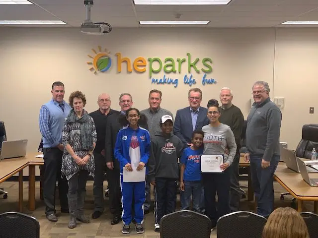 a group of people posing for a photo