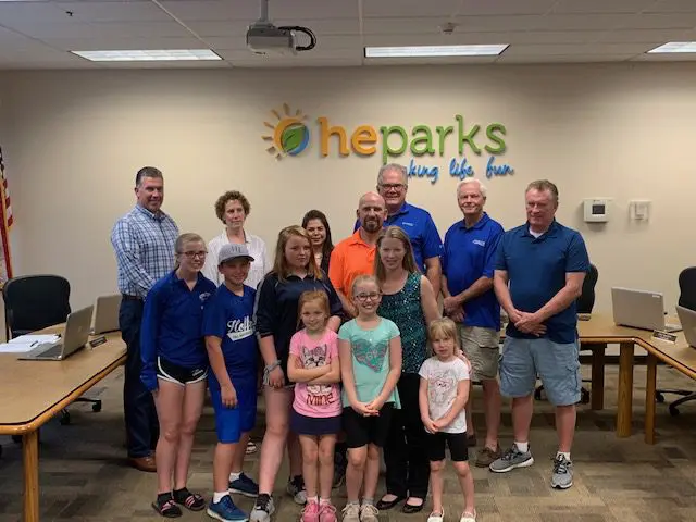 a group of people posing for a photo