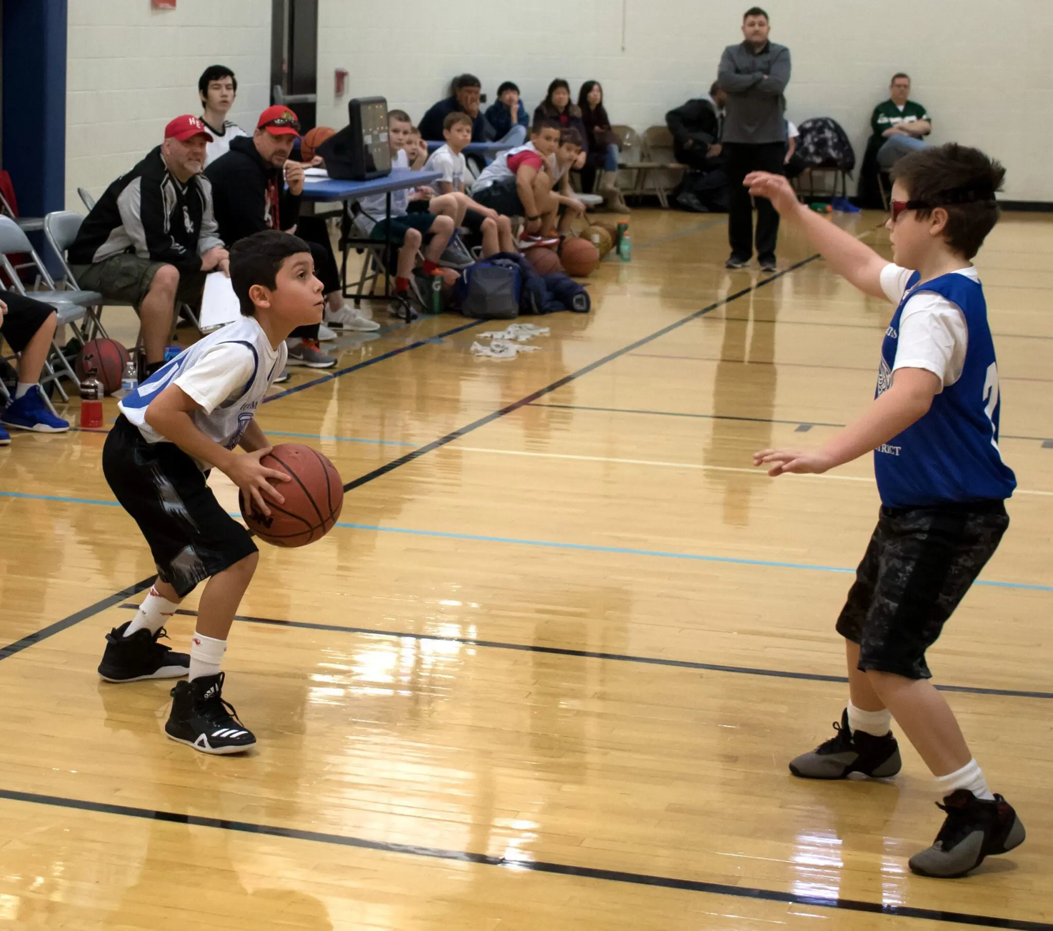 boys playing basketball