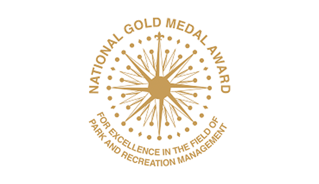 a logo with text on it