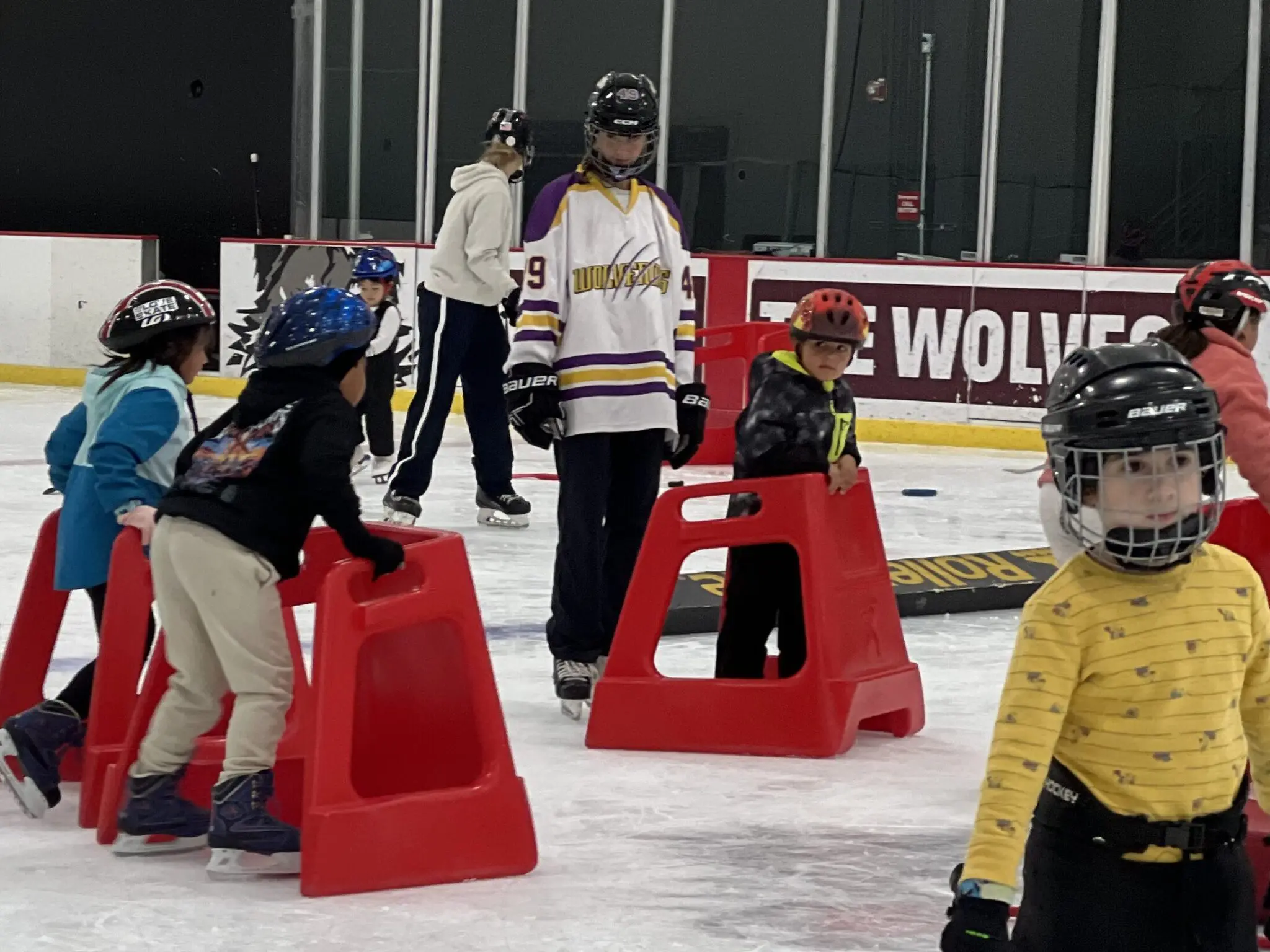 hockey event for kids with kids on the ice