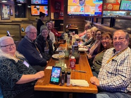 Adults at a restaurant socializing