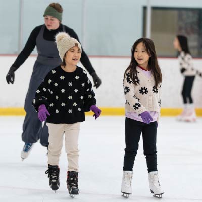 Girls Kkating at Triphahn Center Ice Arena